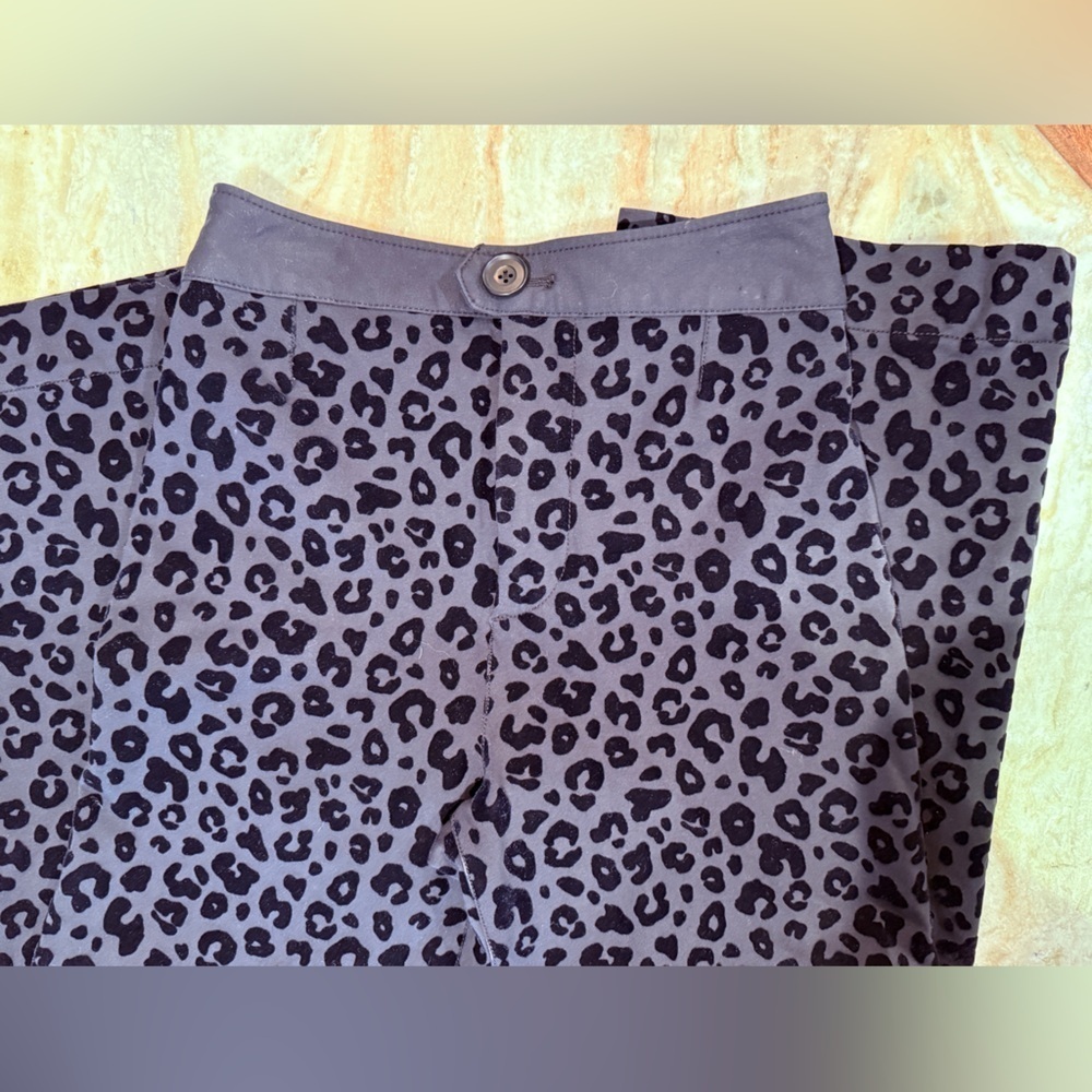 Women’s MAEVE by Anthropologie Eve Ponte Wide-Leg black leopard Pants. Size 2T - Picture 6 of 11